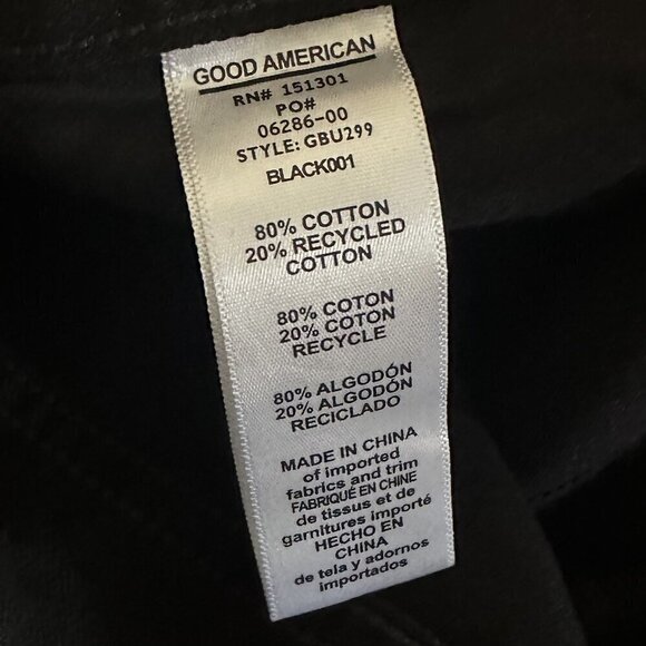 NWT Good American Cotton Uniform Relaxed Drawstring High Rise Denim 6/28 - Picture 4 of 8